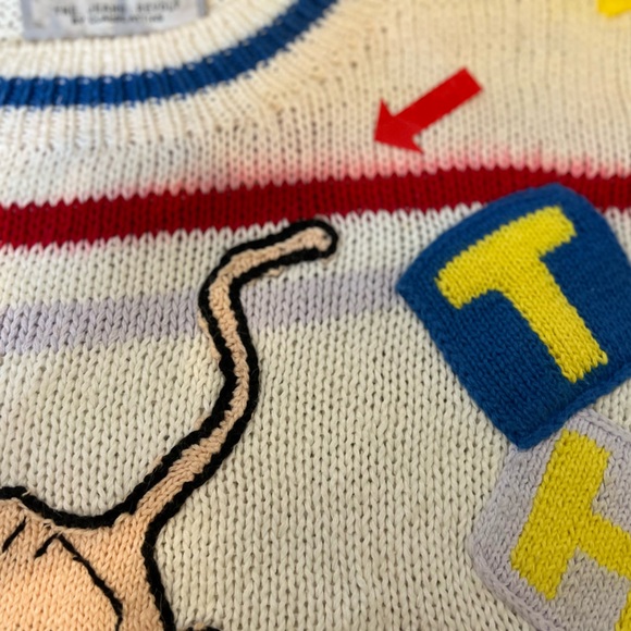 Vintage NO! THE JEANS REVOLT Graphic Crewneck 80’s Longsleeve Sweater SZ:L - Picture 13 of 14